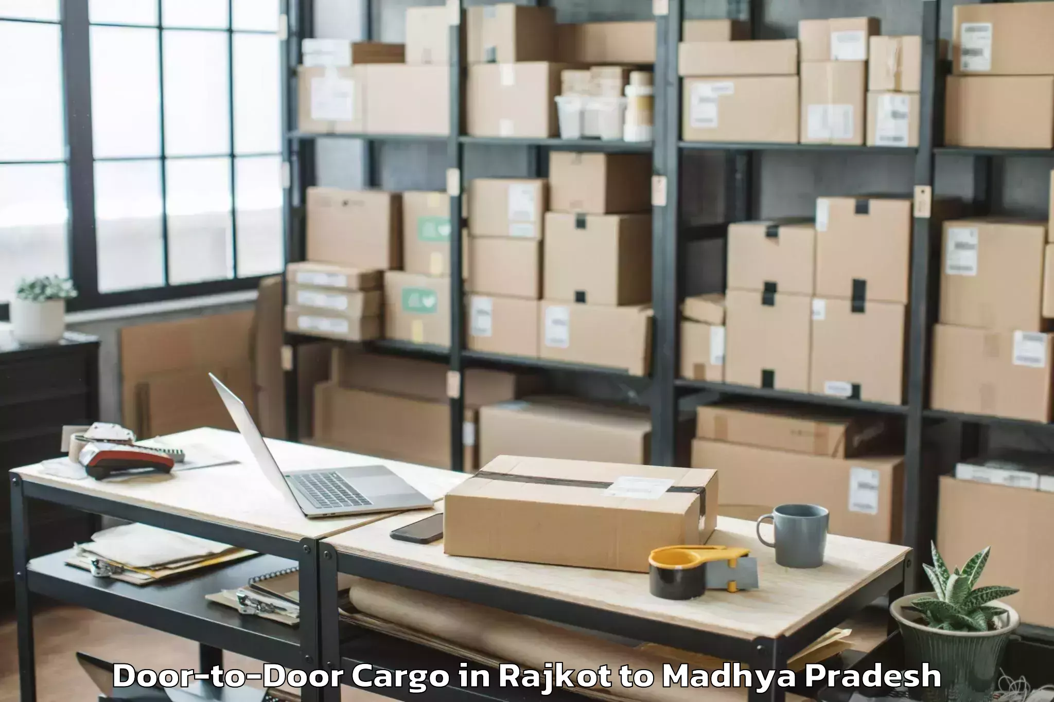 Hassle-Free Rajkot to Nalkheda Door To Door Cargo